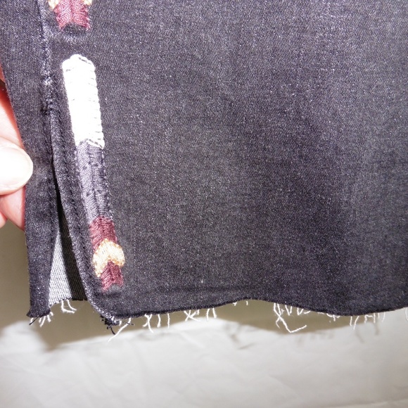 NWT Ruff Hewn Plus Sz 24 Black Embroidered Skinny - Picture 7 of 8